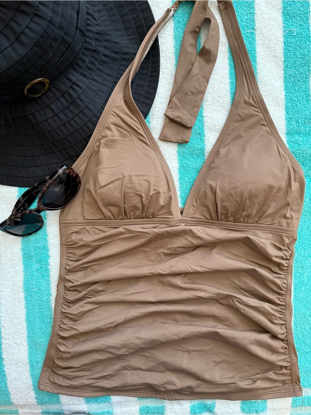 Tommy Bahama Brown Halter Swim Top